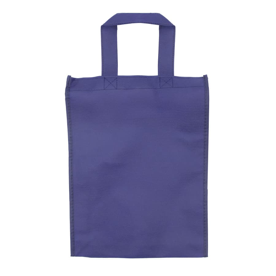 An orange tradeshow bag with two handles, made of sturdy material and featuring a logo.