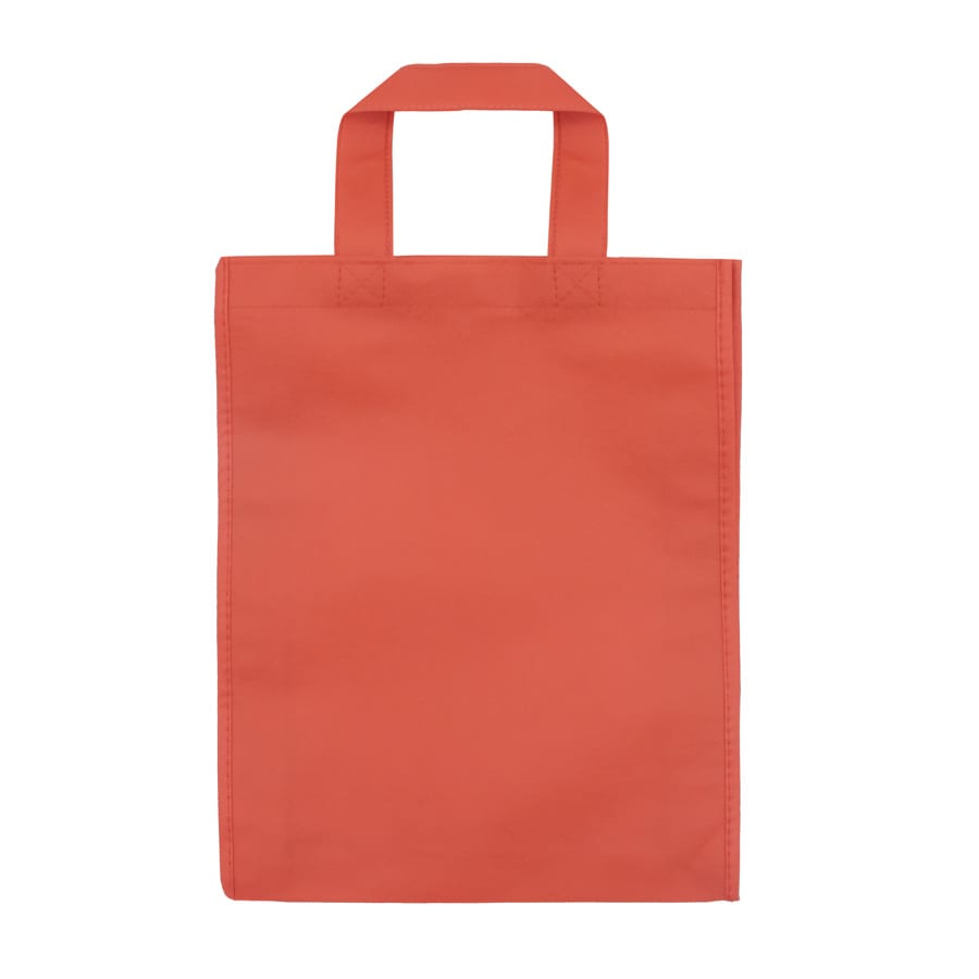 A purple tradeshow bag with two handles, featuring a simple design and no visible branding.