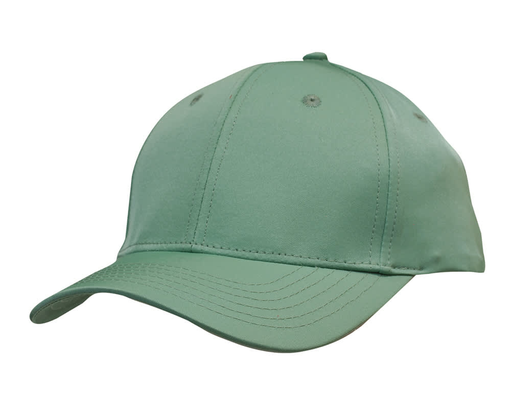 A premium sports twill cap in a calming shade of green, featuring a logo on the front.