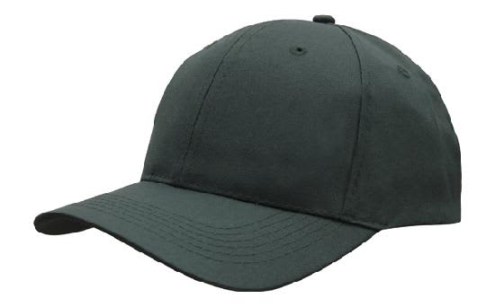 A green breathable poly twill cap featuring a curved brim and a simple design, with a logo present.