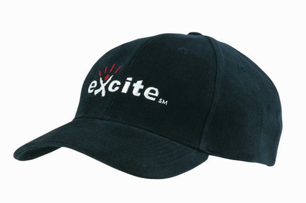 A black brushed heavy cotton cap featuring a logo on the front.