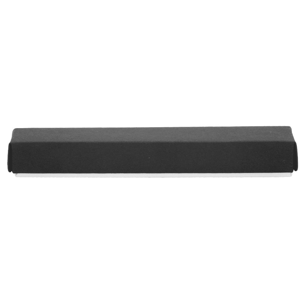 A black single pen box with a sleek design and a subtle logo on the side.