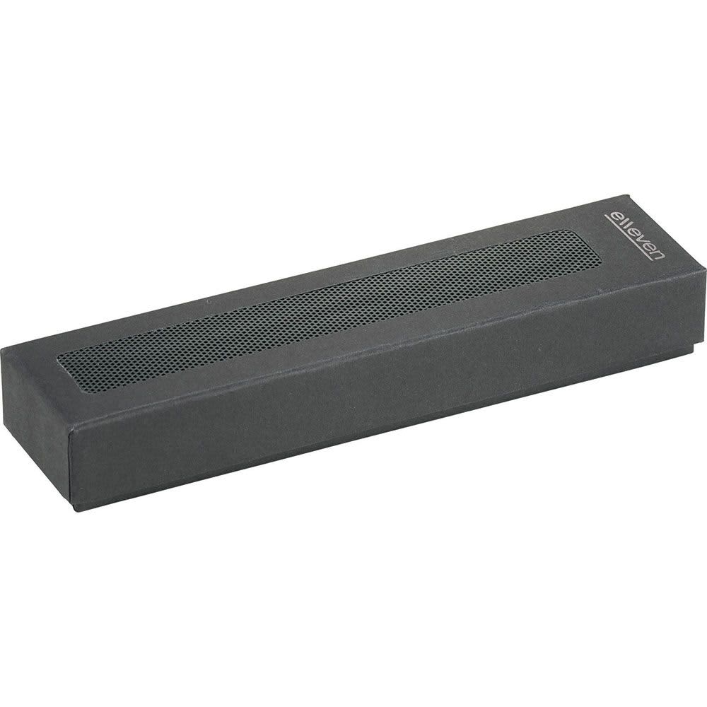 A sleek black box featuring a textured surface, designed for packaging the Elleven Triple Grip Ballpoint Stylus.