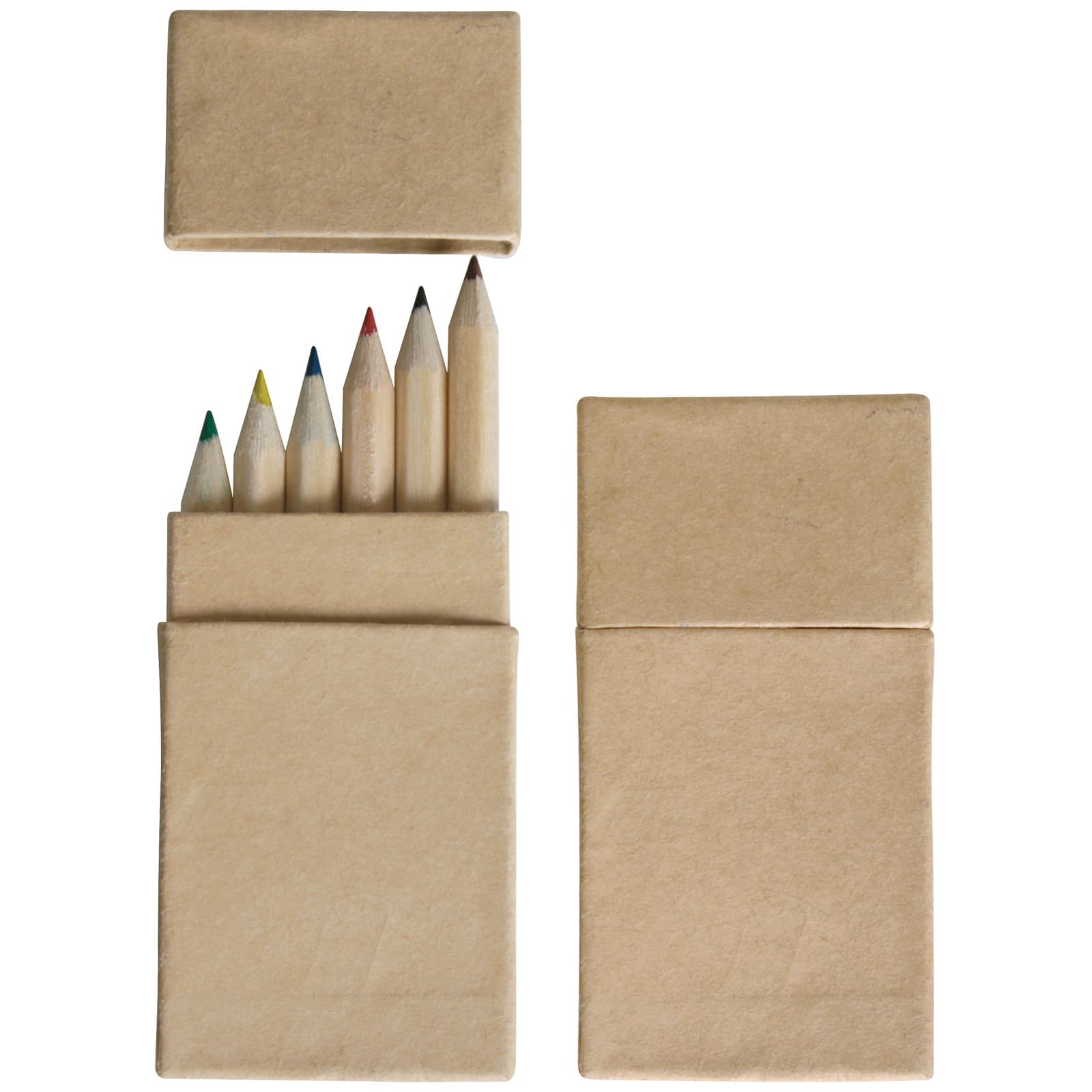 A Monet Pencil Set featuring six coloured pencils in a sleek, eco-friendly packaging.