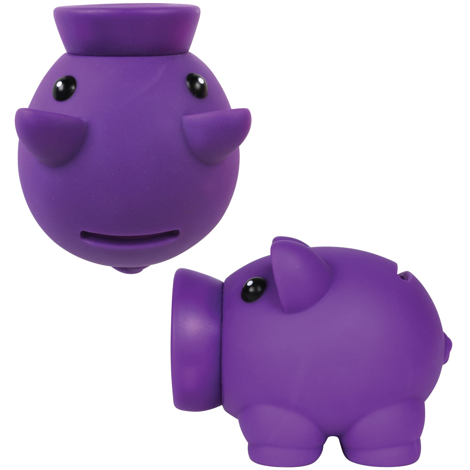 A green micro piglet coin bank with a round body, small ears, and large cartoonish eyes.