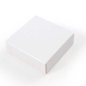A white cardboard box with a smooth, clean exterior.
