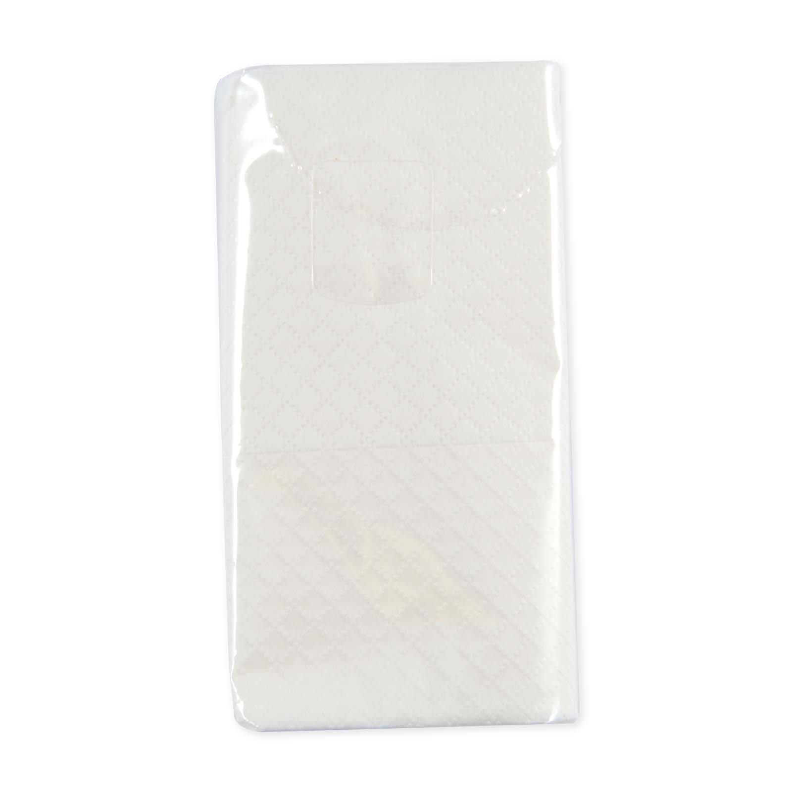 A packet of Pocket Tissues, containing 10 individual tissue packs, neatly sealed in transparent packaging.