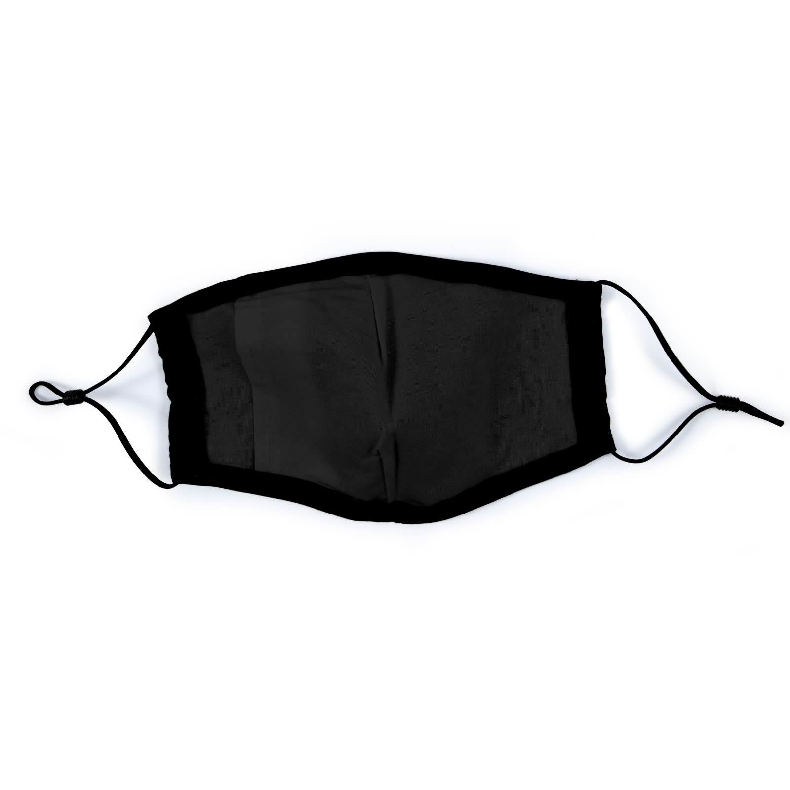 A black Deluxe Face Mask with adjustable ear loops and a contoured design.
