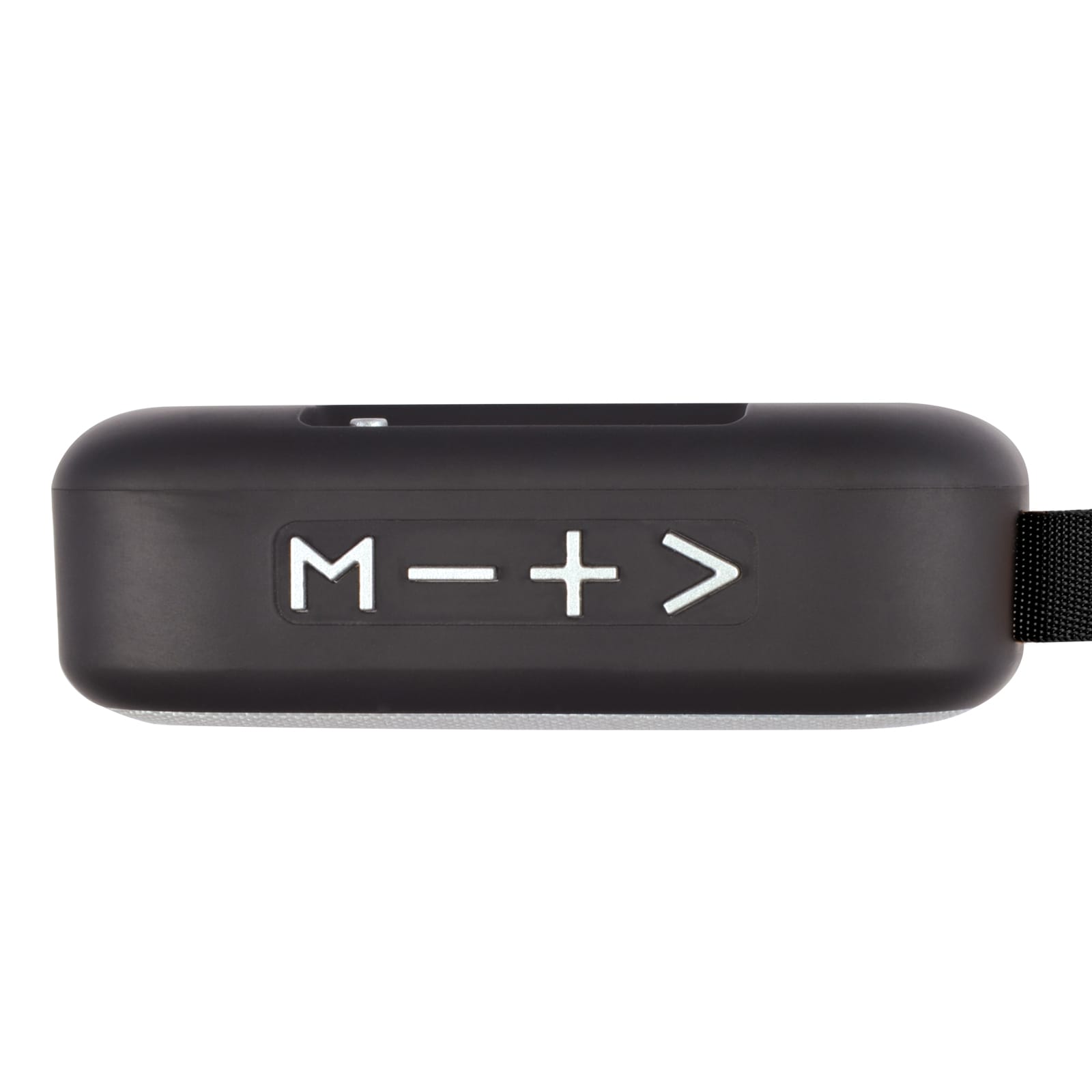 A portable Jive Speaker with control buttons for adjusting volume and playback.