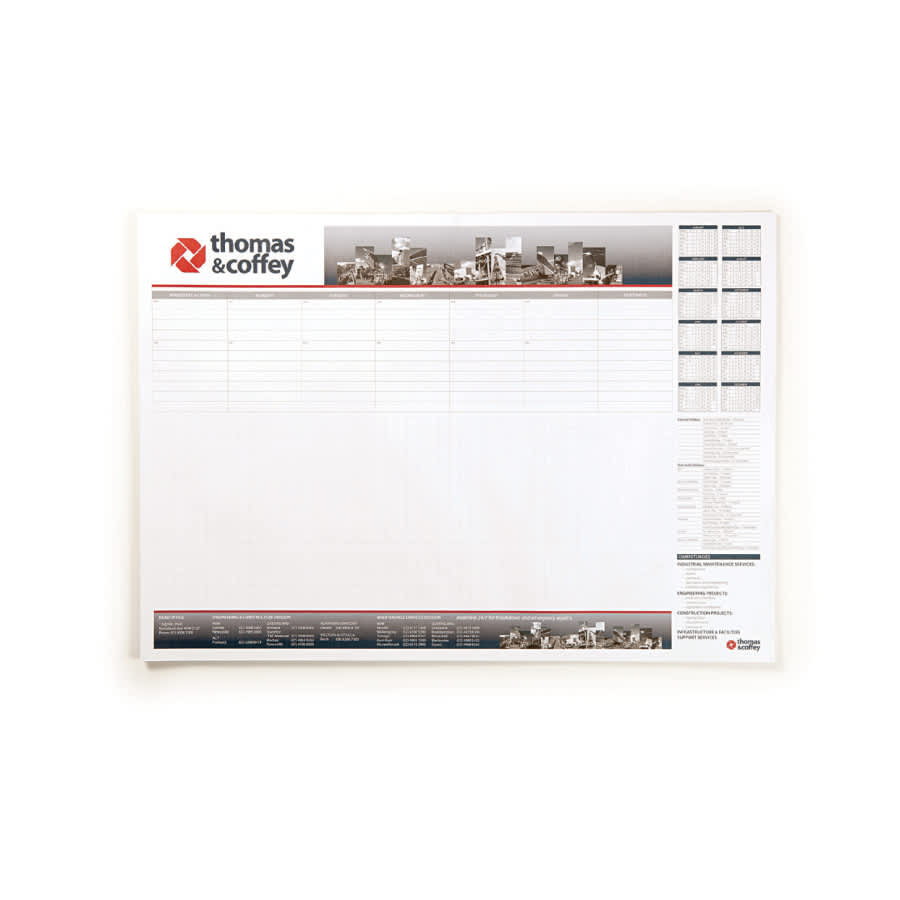 A3 notepad with 25 leaves, featuring a white background and branding at the bottom.