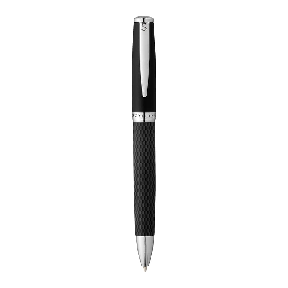 A black, rectangular gift box with a with a smooth finish, suitable for containing pen sets or similar items.