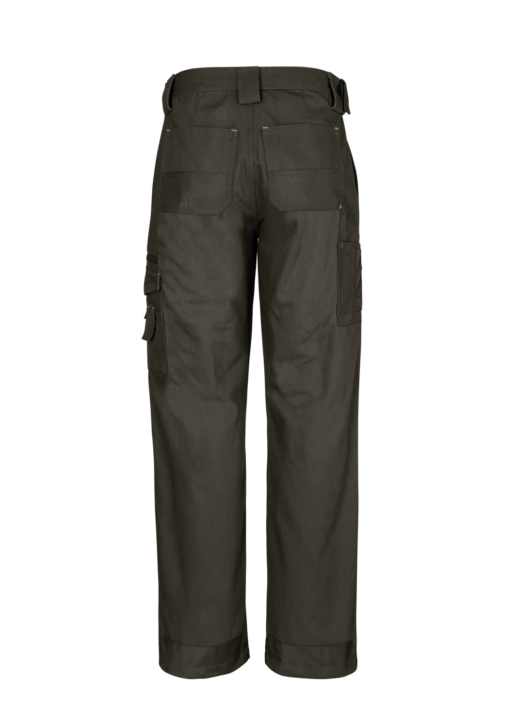 Men's Cordura® duckweave pants in dark green, featuring multiple pockets and a sturdy design. Branding visible on the garment.
