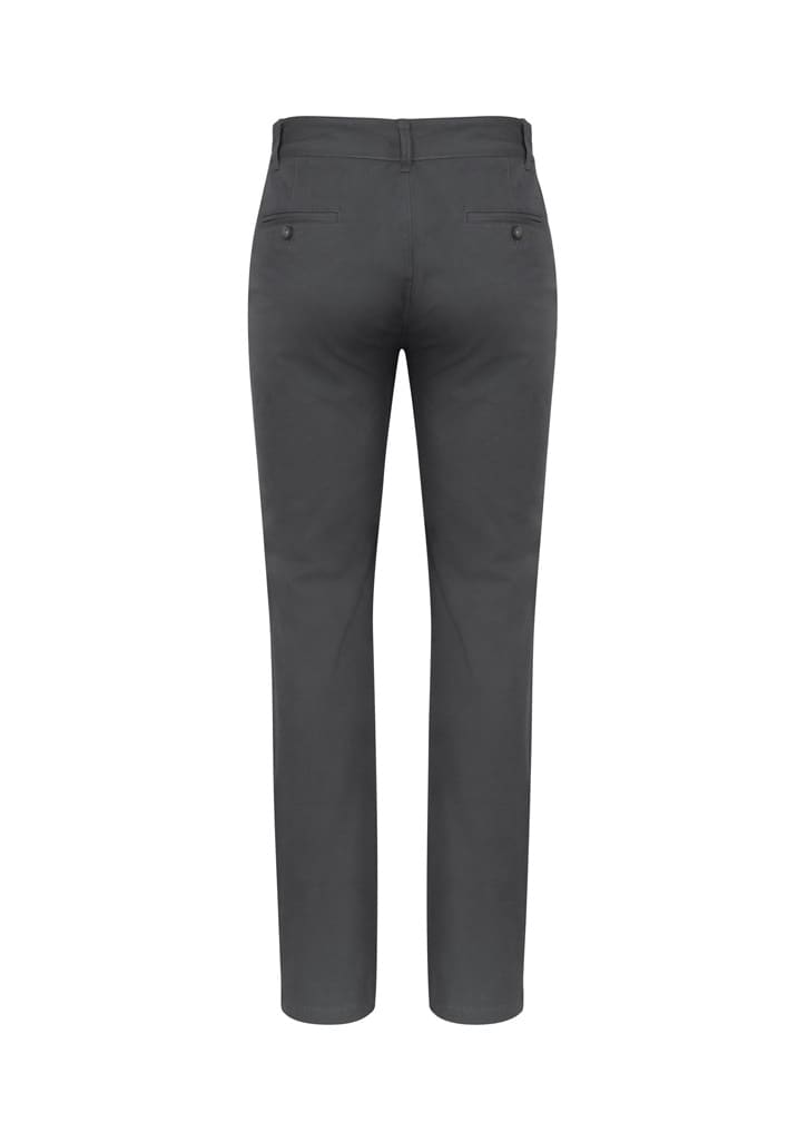 Men's Lawson Chino Pant in grey, featuring a classic straight-leg cut and back pockets. Includes branding.