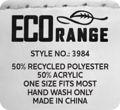 A label detailing the 