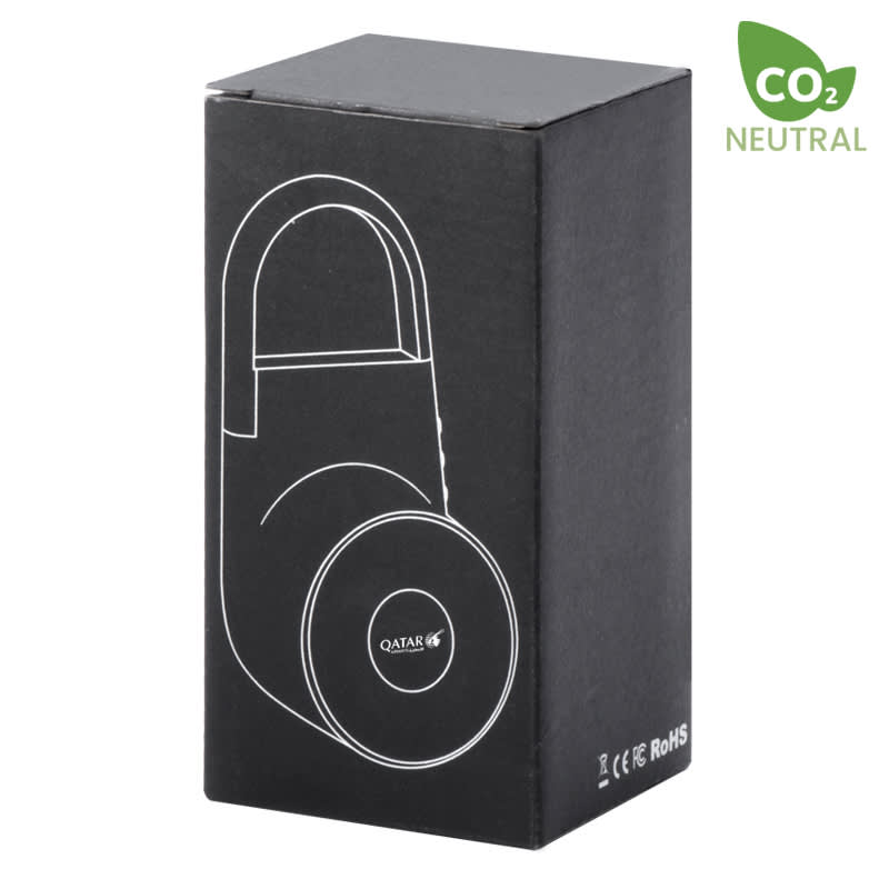 A black box featuring a line drawing of a speaker and a logo. The product is a Tuba Wireless Speaker.