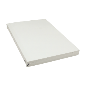 A white refill pack for Uptown Leather JournalBook, featuring blank pages and a binding for easy insertion.