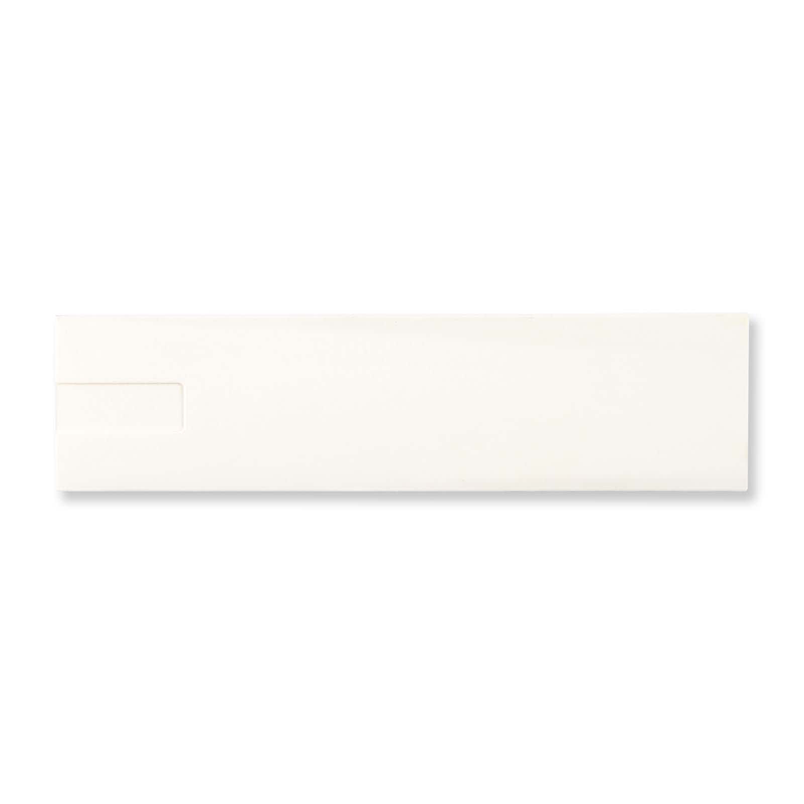 A plastic pen in a neutral color, presented in a sleek, simple design.