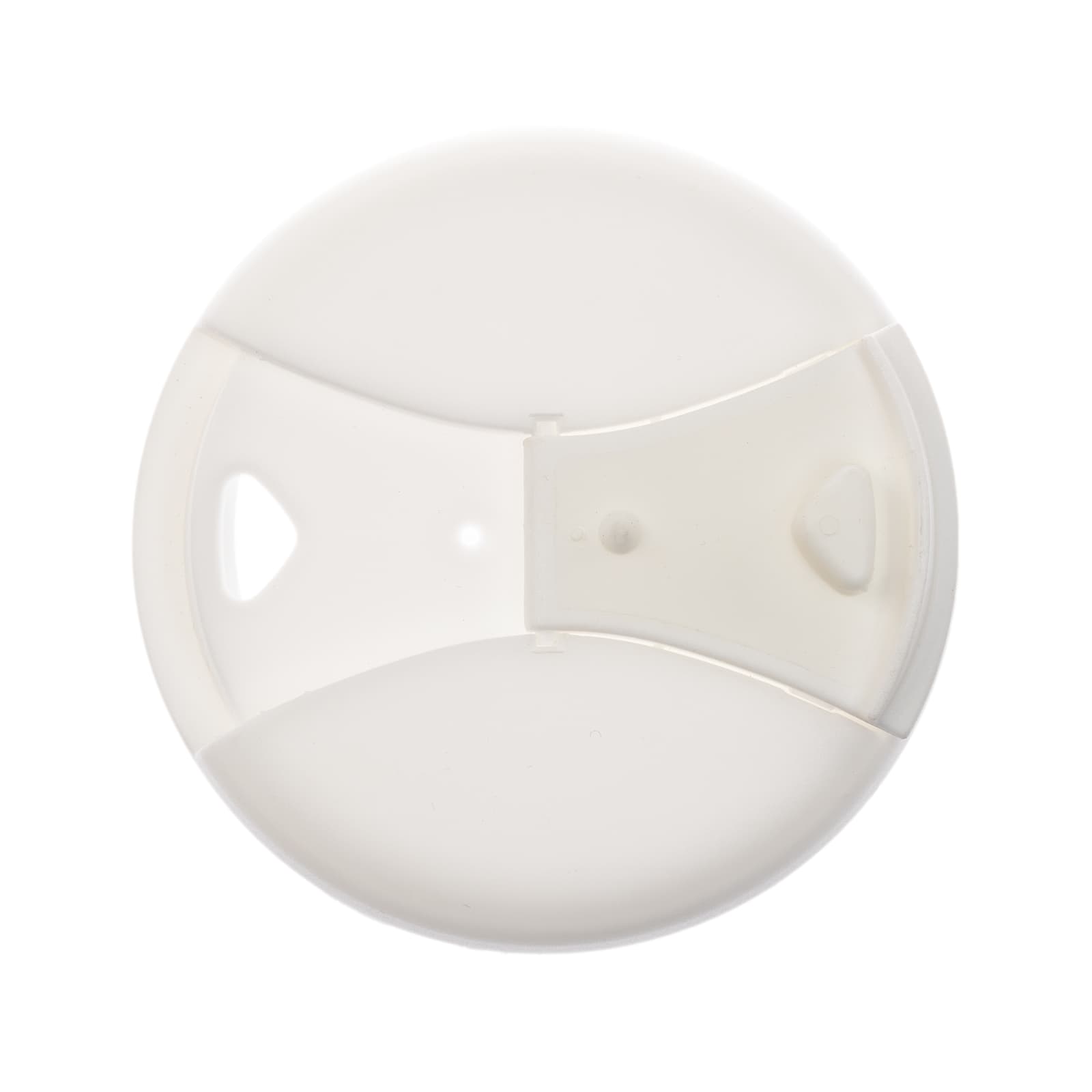 A flip lid designed for a reusable coffee cup, featuring a smooth, circular shape with a central opening mechanism.