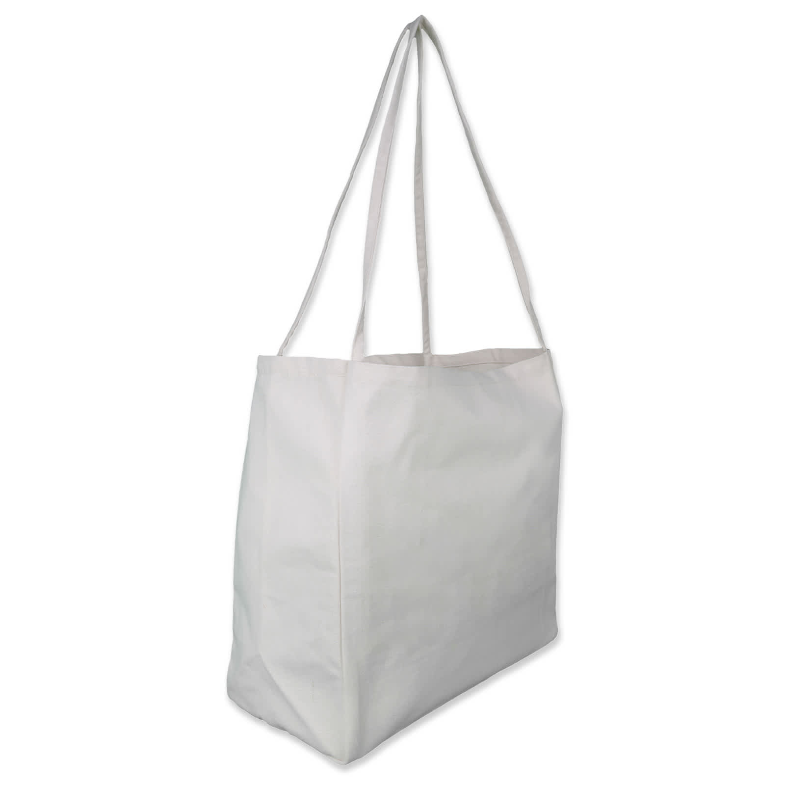 A Lively Tote Bag in a light gray color, featuring two long straps for easy carrying and a spacious design.