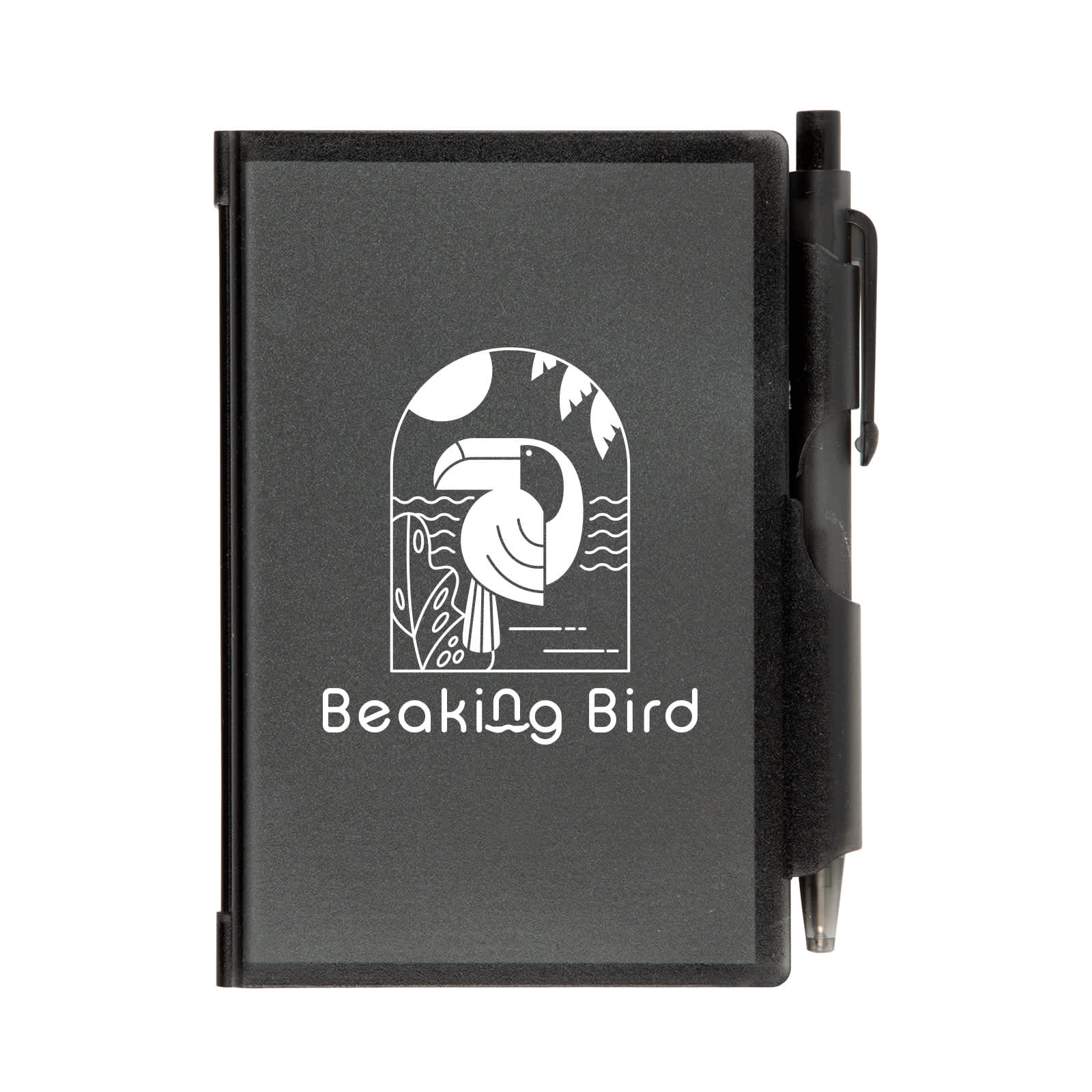 A black Odyssey Pocket Notebook featuring a design with 