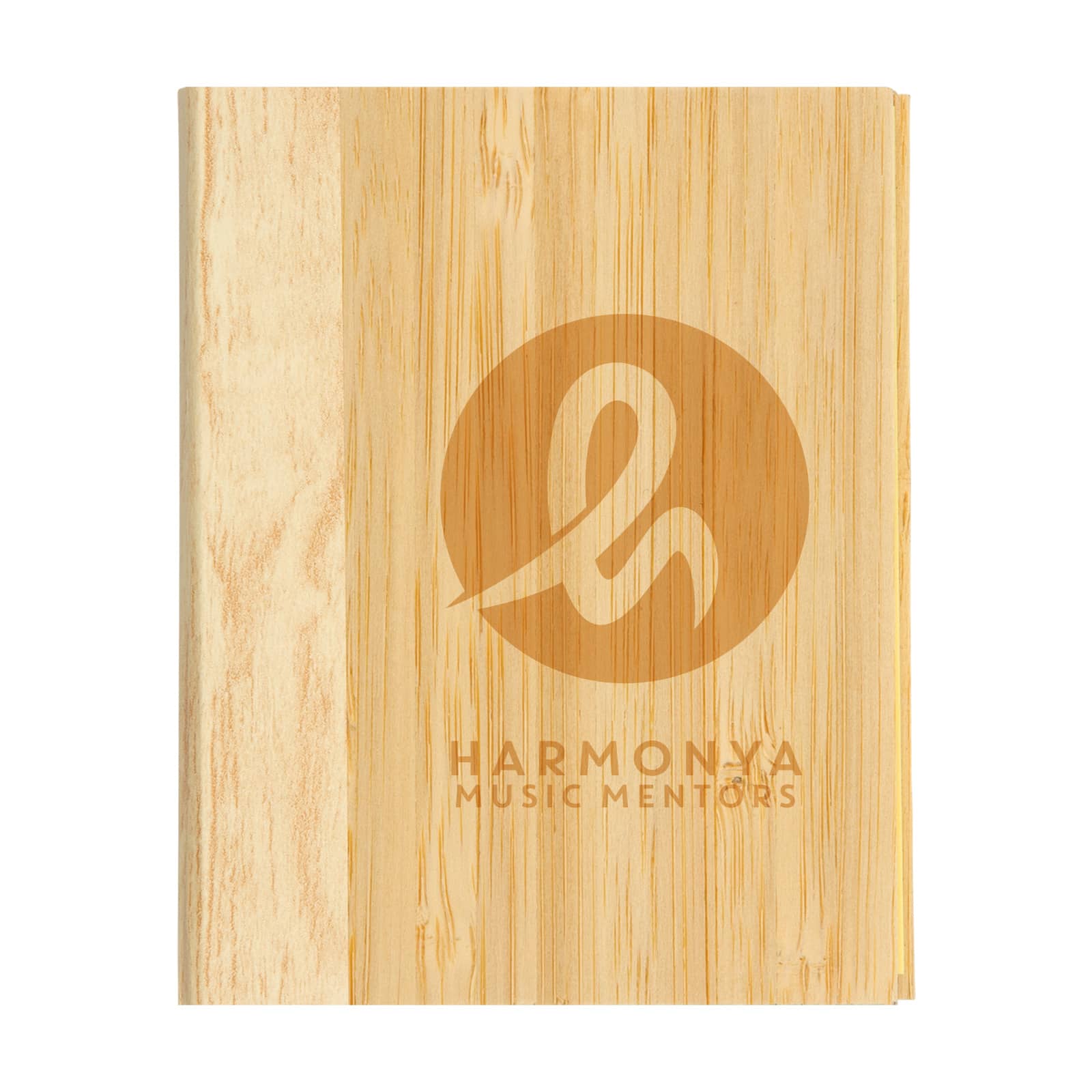 A set of Lumix Bamboo Sticky Notes featuring a wooden texture and the logo of 