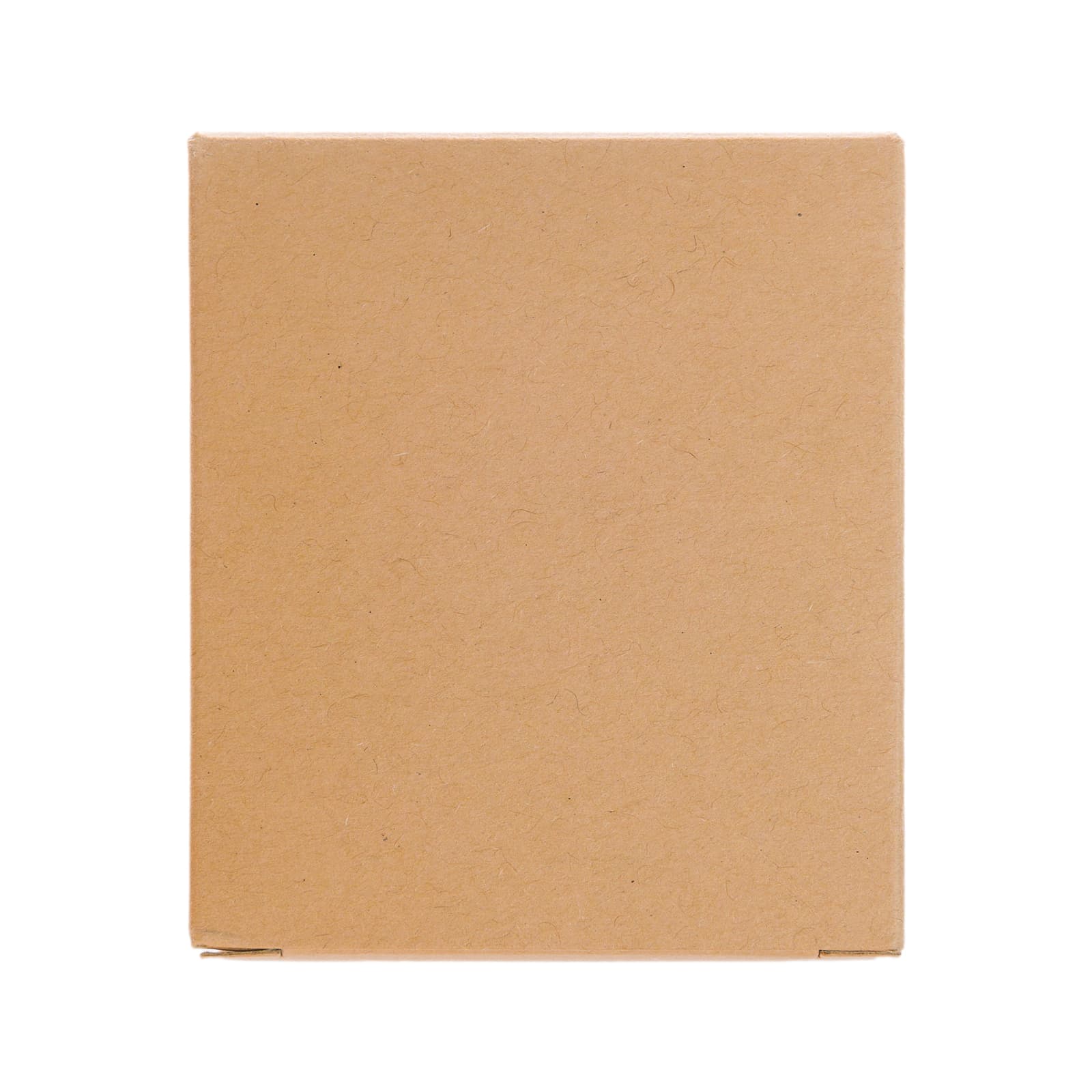 A plain brown cardboard box designed for packaging a travel adaptor.