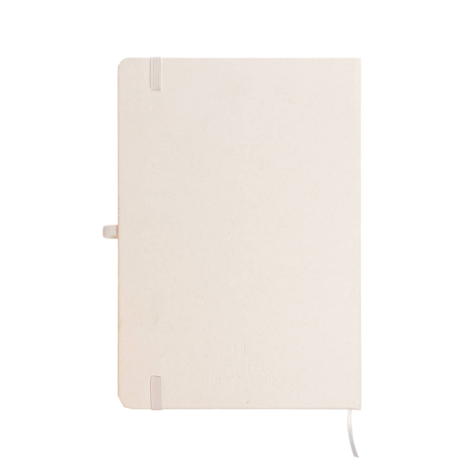 A Venture Snowy A5 Notebook featuring a minimalist design with elastic closure and a bookmark ribbon.