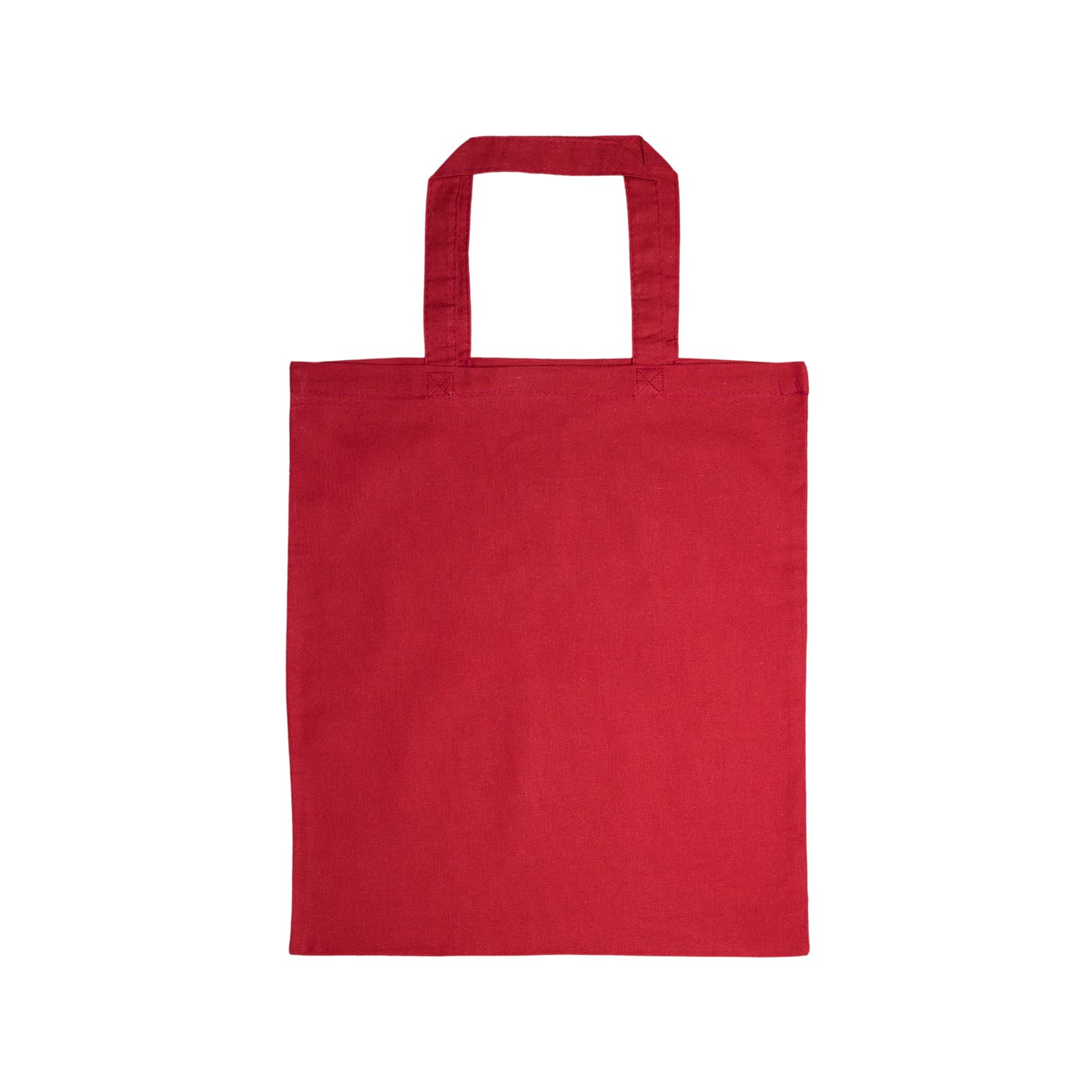 A bright yellow cotton tote bag with short handles.
