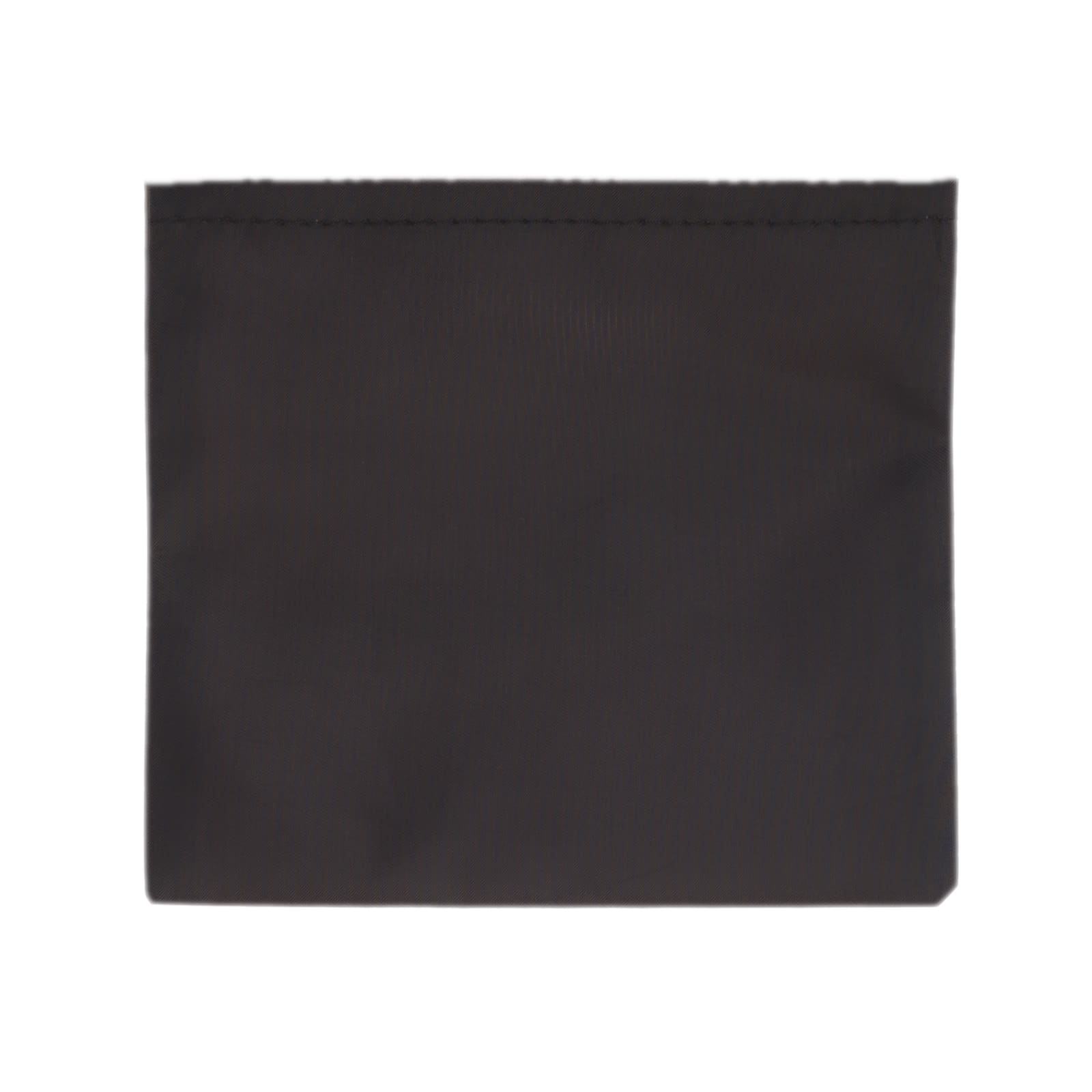A reusable grocery bag in a solid black color, featuring a simple, sleek design.