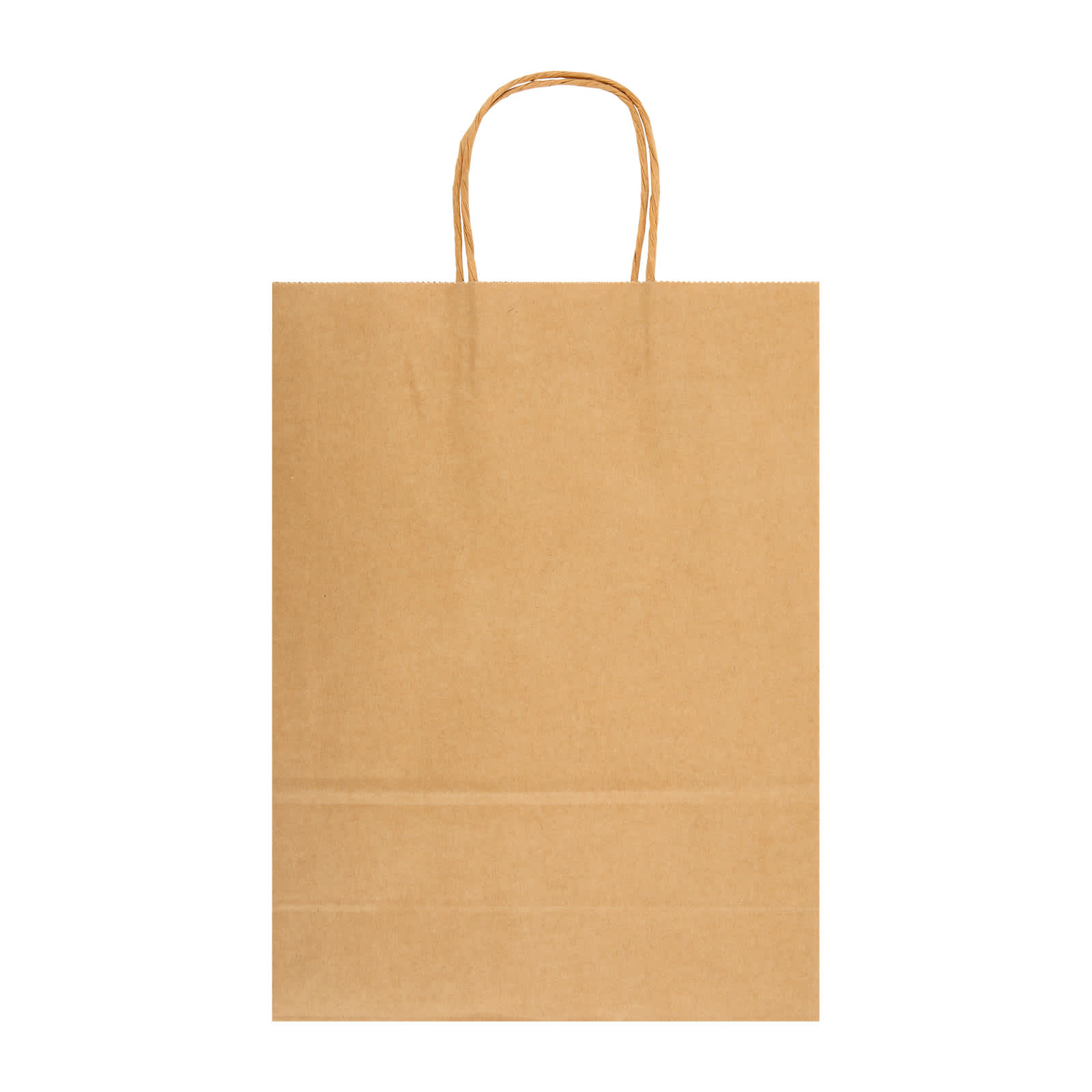A large, kraft paper bag with a flat base and twine handles, designed for carrying goods.