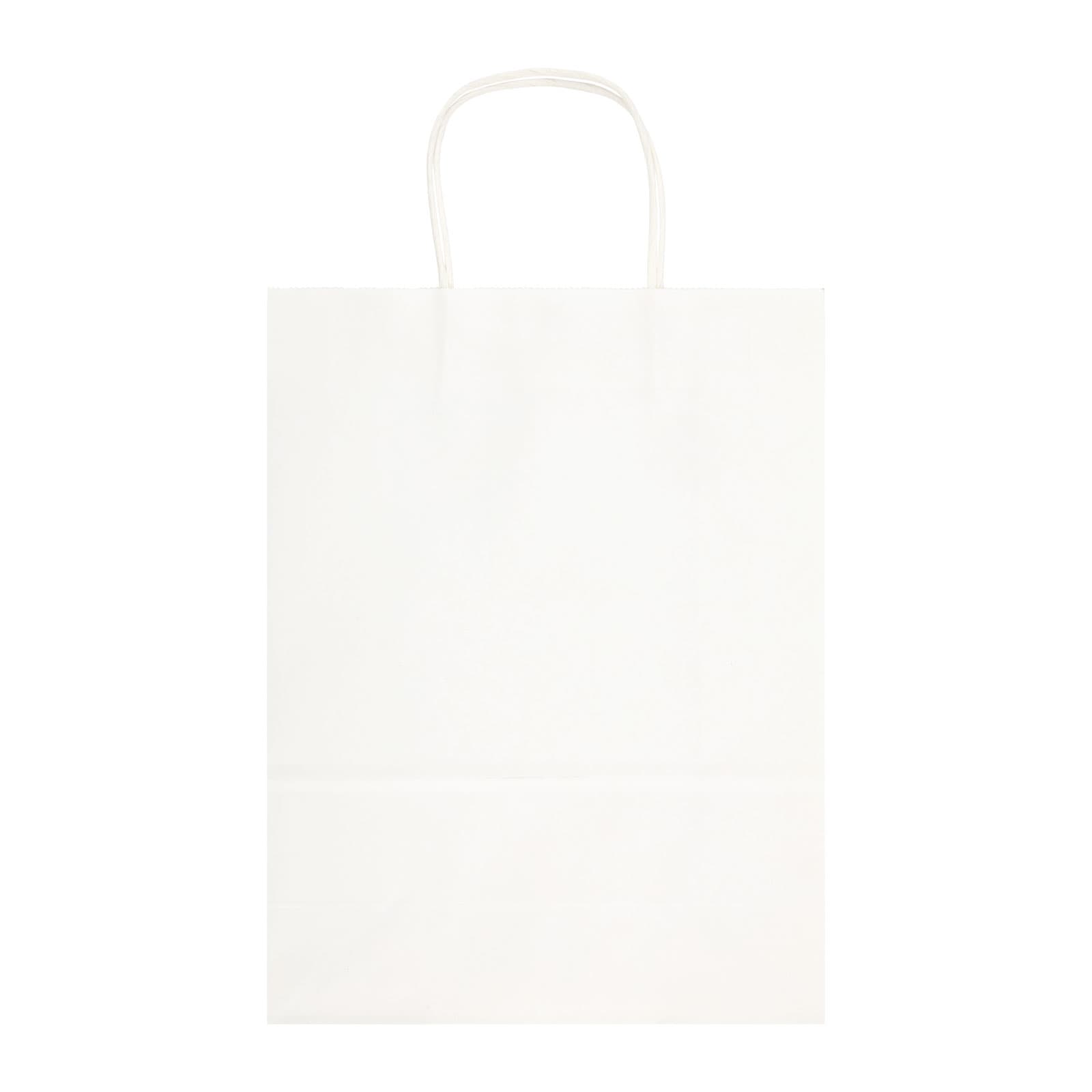 A large white paper bag with handles.
