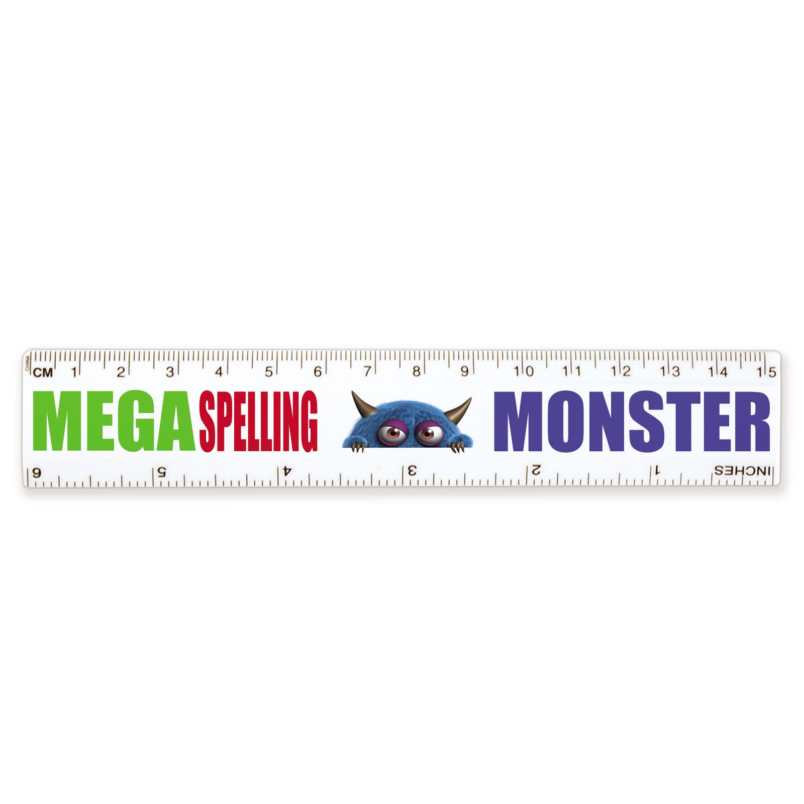 A ruler featuring the text 