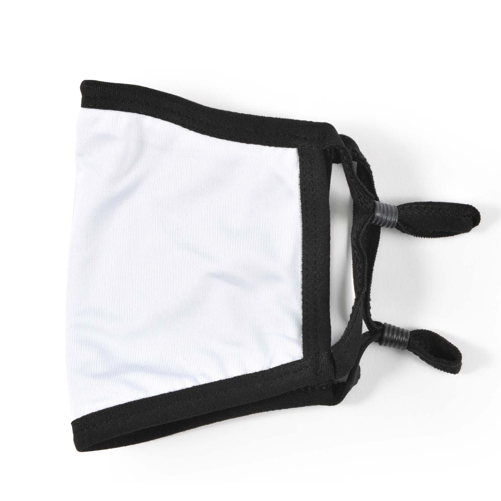 A 3-pack of Shield Face Masks featuring a sleek design with adjustable ear loops in black and white fabric.