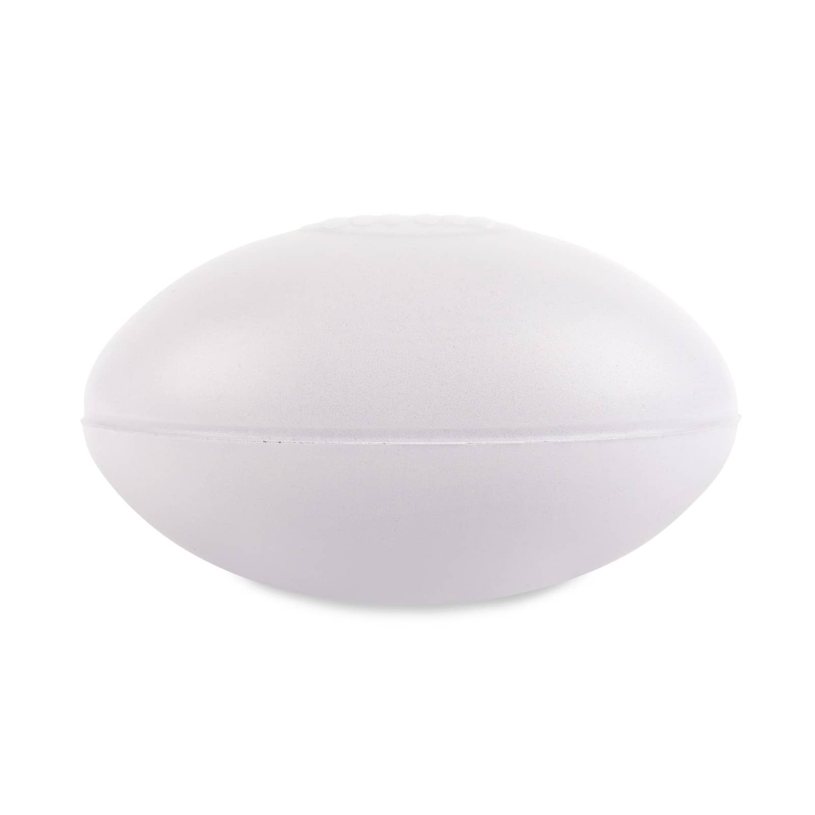 A football-shaped stress reliever in a solid color, designed for fun and stress relief.