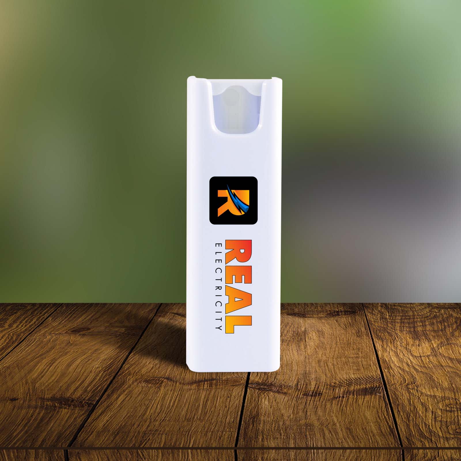 A bottle of Whoosh Spray Screen Cleaner featuring a white body and a logo for 
