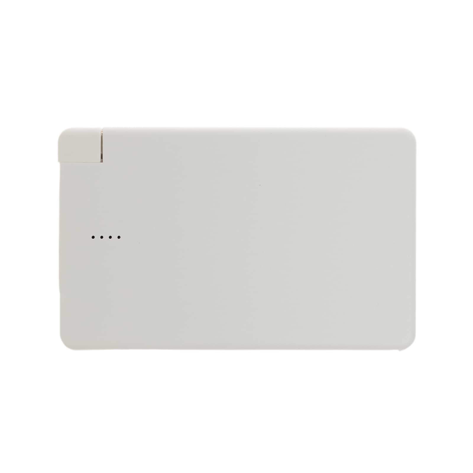 A power bank with a sleek, minimalist design, featuring a capacity of 10,000mAh and indicator lights.