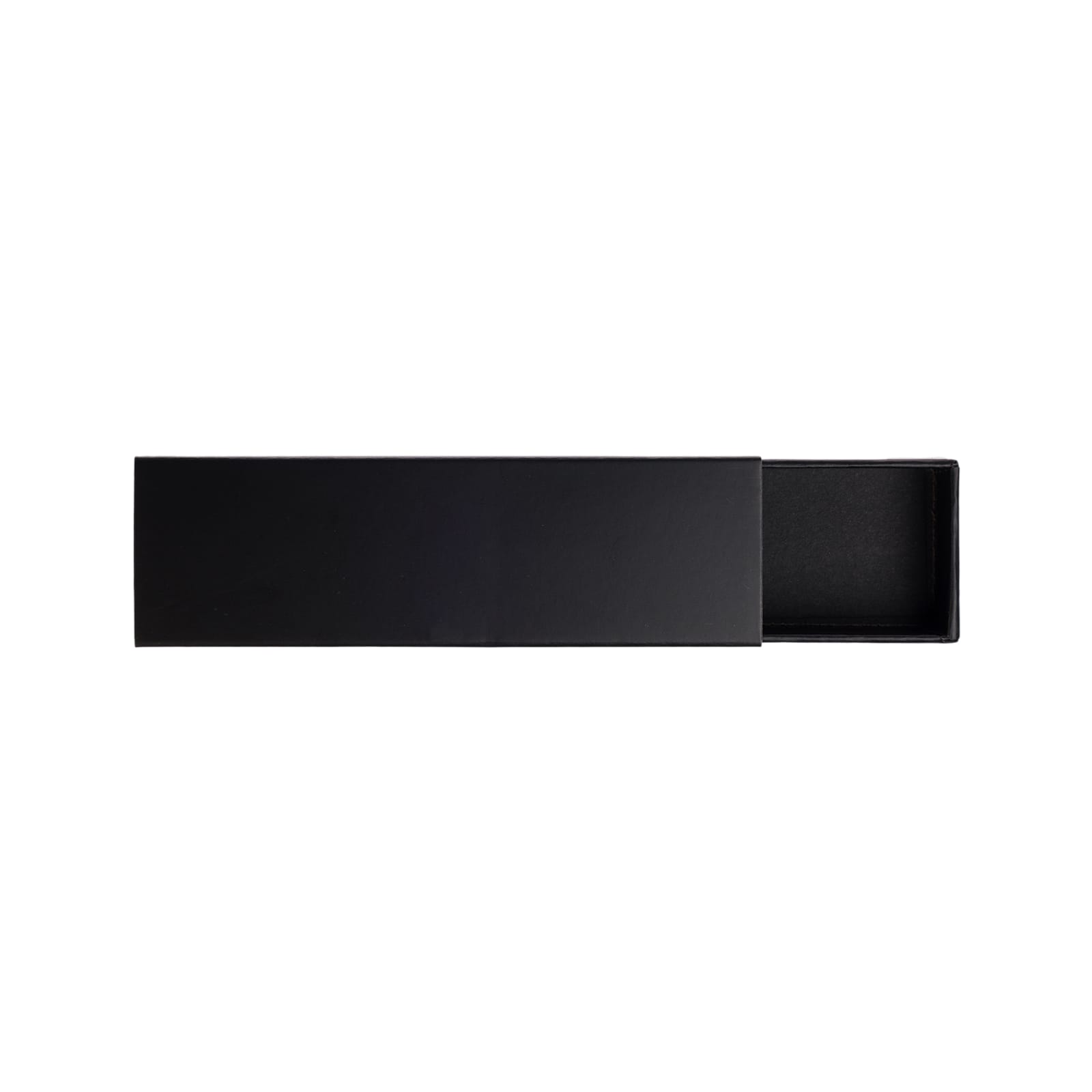 A sleek black box with a sliding drawer design, suitable for packaging tech accessories.
