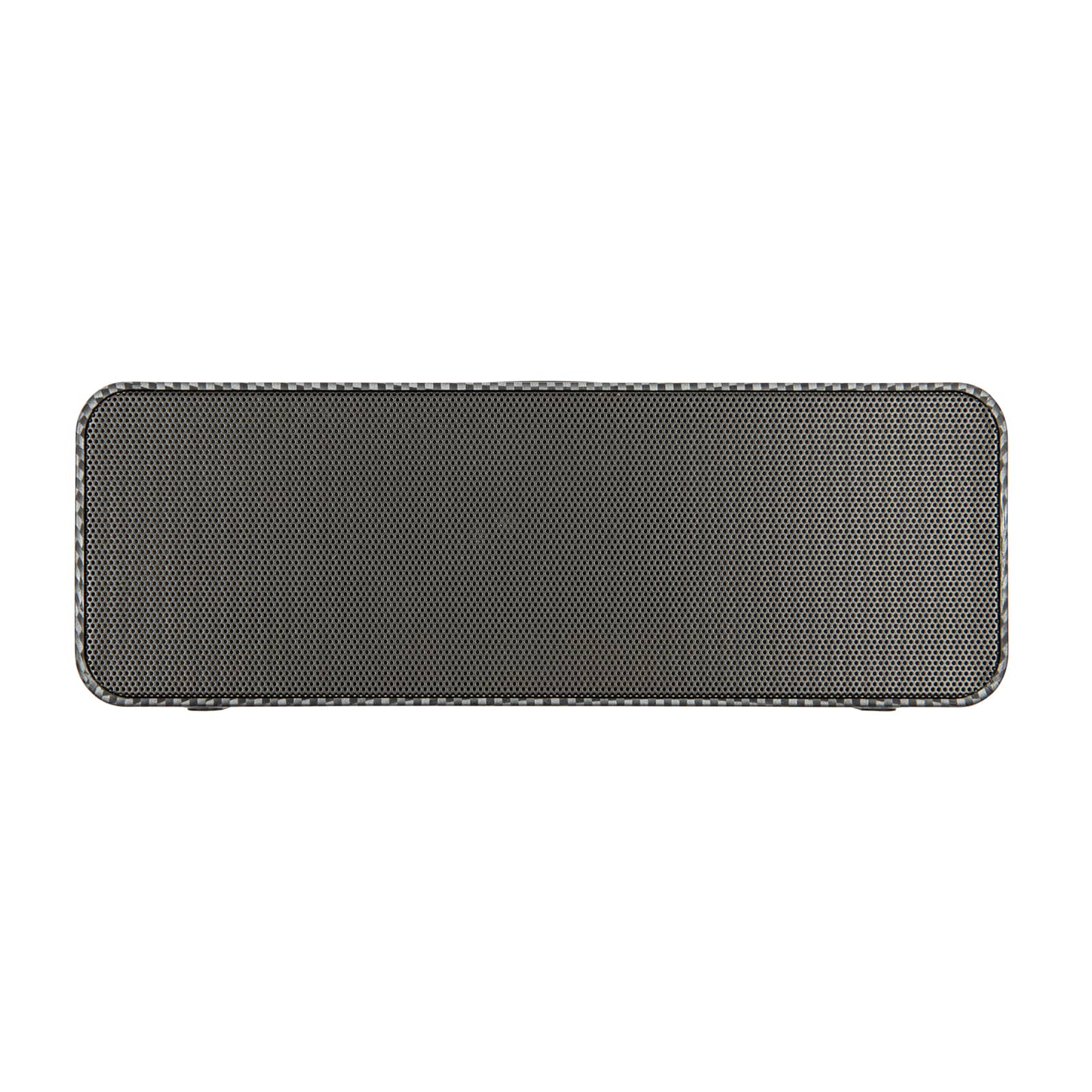 A sleek Shogun Speaker & Inductive Charger featuring a minimalist design with a textured mesh surface.