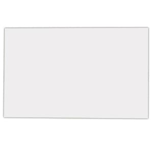 A rectangular fridge magnet in a plain white design, measuring 50mm x 70mm, with a glossy finish.