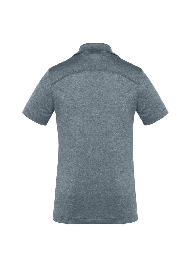 A women's short sleeve polo shirt in a dark teal colour, featuring a subtle texture and a collar.
