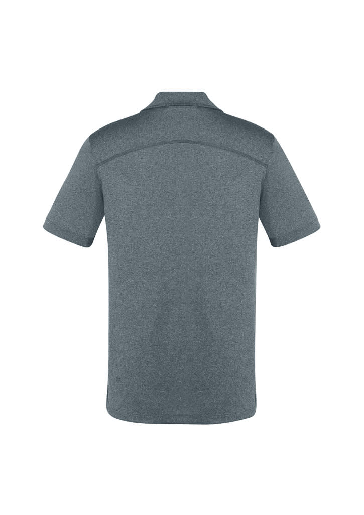 Men's Aero Short Sleeve Polo in a grey tone, featuring a simple design and a logo on the back.