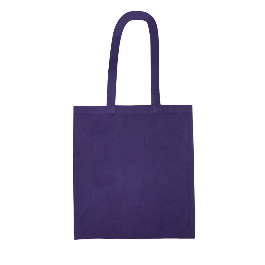 A pink recycled cotton tote bag with two handles and no visible logos.