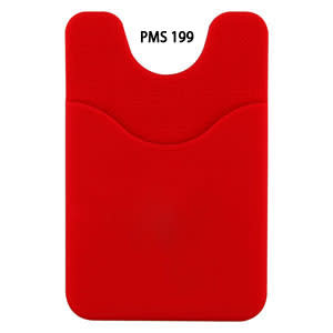 A red Smart Wallet featuring a pocket design, suitable for holding cards and with a logo.
