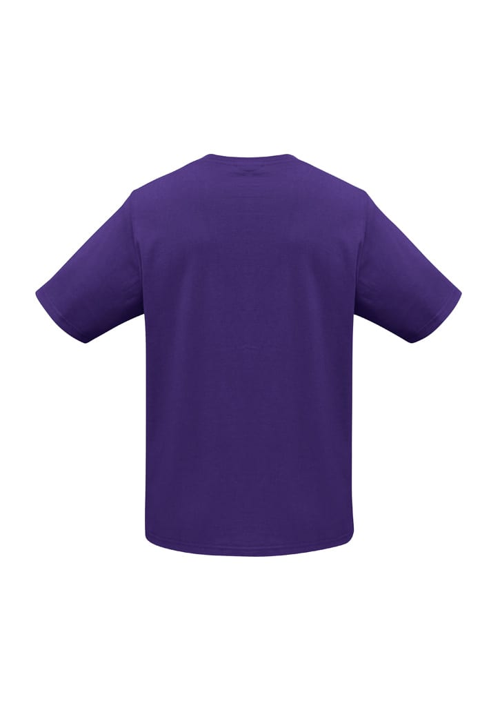 A purple short sleeve t-shirt with a relaxed fit and no visible branding on the back.