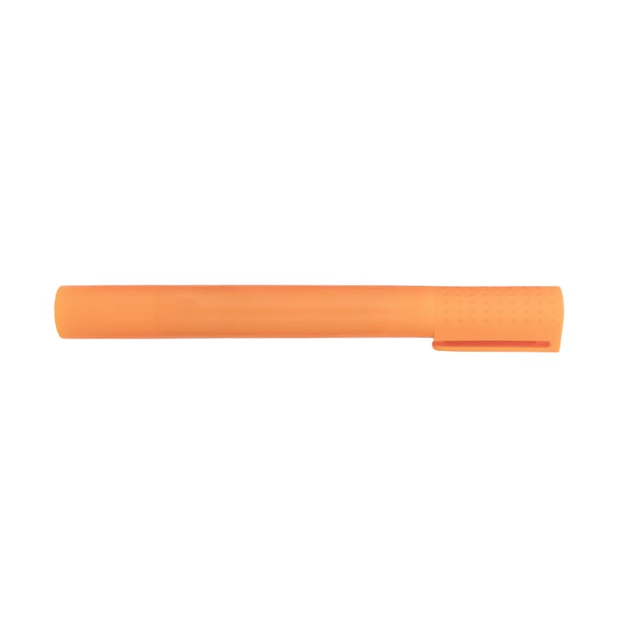 A jumbo highlighter in vibrant orange with a textured grip and a clip for easy attachment.
