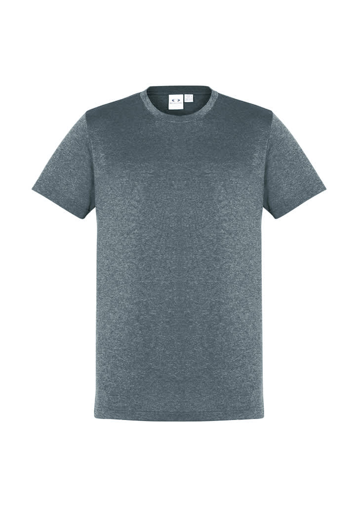 Men's short sleeve tee in a charcoal grey colour, featuring a logo on the label and a classic fit.
