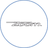 Zoom promotional products brand logo in silver italic typography on a white background.